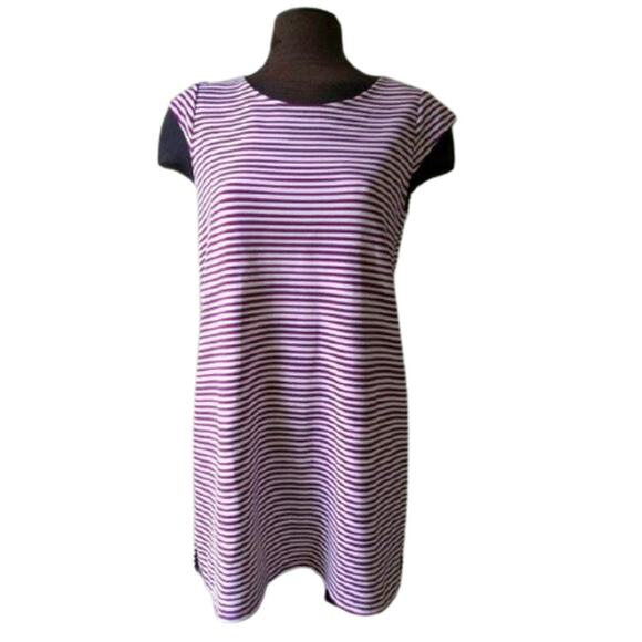 Everly Striped Cap Sleeve Shift Dress size Medium - Picture 1 of 10